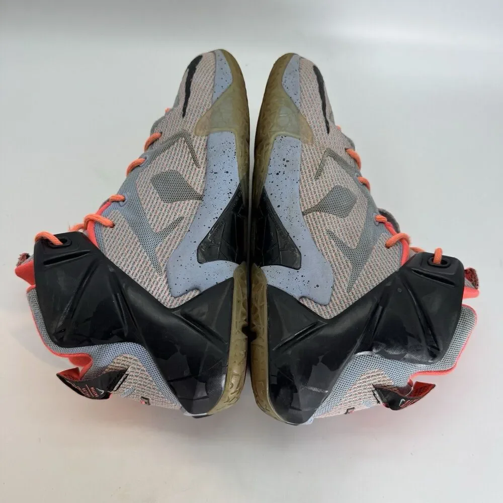 Nike Lebron XII GS Aluminum Sunset Glow 685181-488 sz 7Y Easter Athletic Sneaker